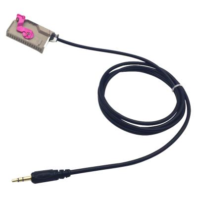 China Auto Speaker Car 32 Pin Connector 3.5MM Jacket Plug Stereo Aux Audio Cable. for Audi A3 A4 A6 A8 TT for sale