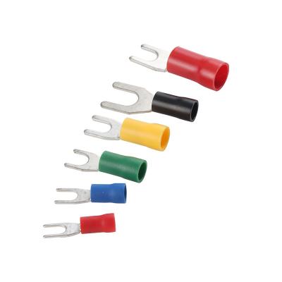 China Socket connector Insulated intermediate sleeve Fully insulated Double core terminal cable PVC insulated terminals Y-type insulated terminal for sale