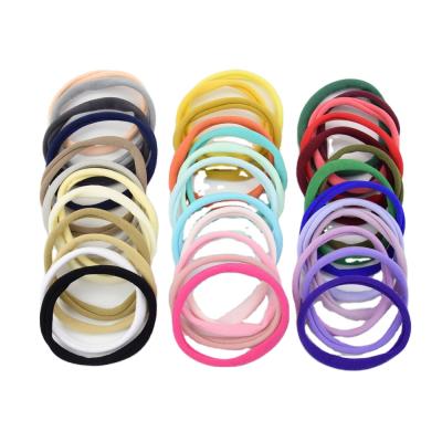 China Fashion Sandro Winter Hair Tie Bands for Girls Children Kids Traceless Hair Band Baby Solid Nylon Elastic Diy Accessories for sale