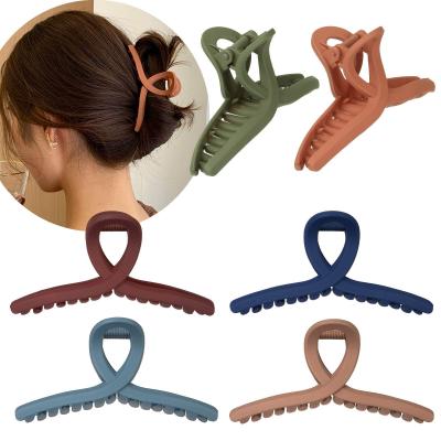 China Sandro Wholesale Colorful Nonslip Strong Multifunctional Grip Goal Claw Hair Clip Matte Hair Styling Accessories Hair Claw For Women for sale