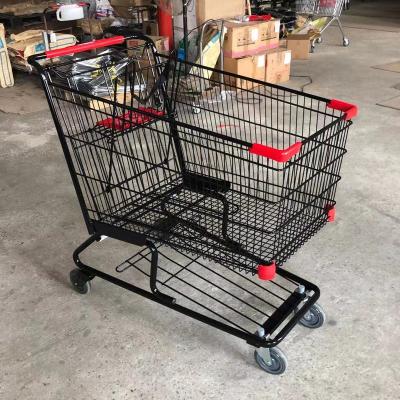 China Durable American Style 262L Technibilt 6542 Metal Large Size Shopping Cart Supermarket Metal Trolleys, Large Size Grocery Cart for sale