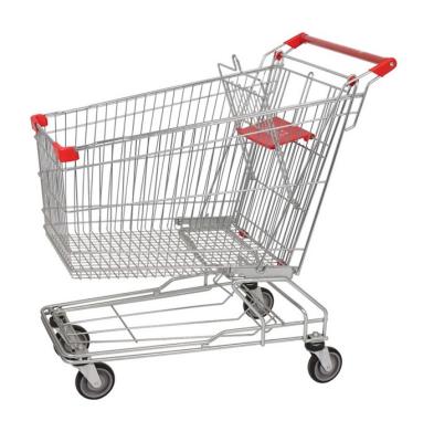 China Unveiling MOQ 50 PCS Chrome Plating Asian Style 150L Shopping Trolley for sale