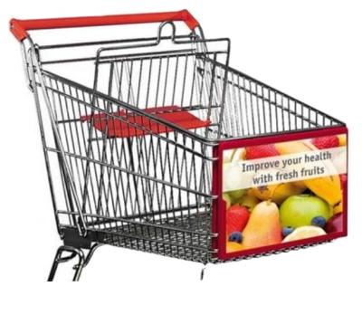 China Plastic Supermarket Shopping Trolley Advertising Billboard for sale