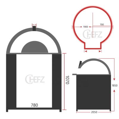 China Factory Supply Commercial Hand Made A Series Gas And Wood Compatible Pizza Oven For Pizza Baking for sale