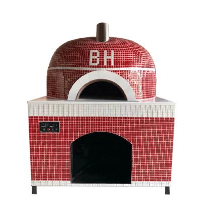 China Rome Style Commercial Brick Oven Gas Fire Pizza Oven Commercial Supply Hand Made Baking for sale