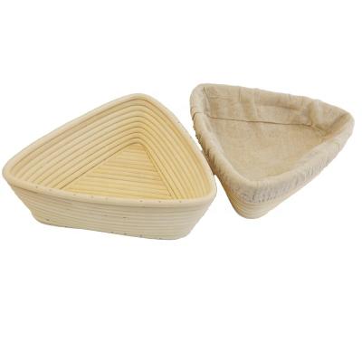 China Sustainable Proofing Set 25cm-Round and Oval Bread Making Rattan Baskets with Linen Cloths and Pastry Bread Scraper Sourdough Proving B for sale