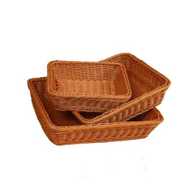 China Sustainable Handwoven Fruit Bread Supermarket Display Set Baskets for sale