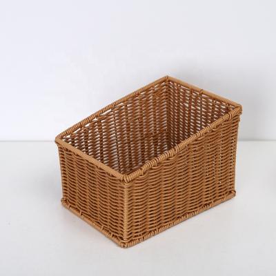 China Sustainable PP Wicker Rattan Children's Storage Basket for sale