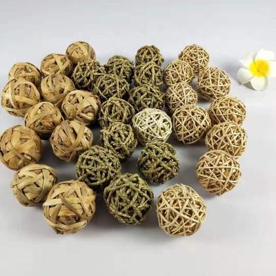 China Hyacinth Sea Grass Weaving Factory Wholesale Natural Wicker Water Travel Eco-friendly Interactive DOG CAT Pet Ball Toys yaxuan factory for sale