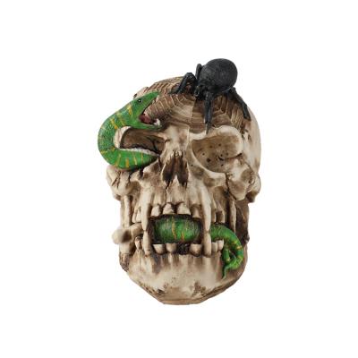 China Global Horror Creepy Skull Props Party Decoration Halloween Resin Environmentally Friendly Ornaments for sale