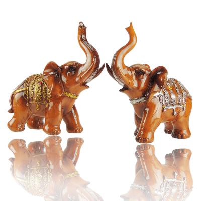 China Mini Resin Figurines Europe Resin Statue Animal Figurines Home Decorative Elephant for sale