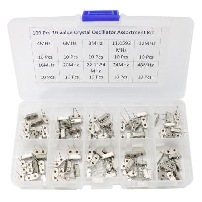 China Widely Used Worth Crystal Resonators Oscillator Assortment TV Kit 10 Assorted Set 4MHz, 6MHz, 8MHz, 11.0592MHz, 12MHz, 16MHz, 20MHz, 22.1184MHz for sale