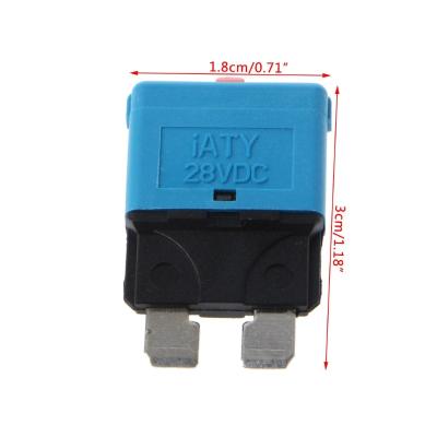 China Manual Reset 15A Marine Rally Automotive M Circuit Breaker Blade Fuse 28V for sale