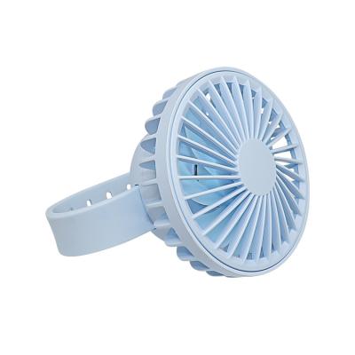 China 2020 Mini Size Portable Fashionable Items USB Hands-free Charging Fan With Bracelet Rechargeable Battery Powered Mini Wrist Fan for sale