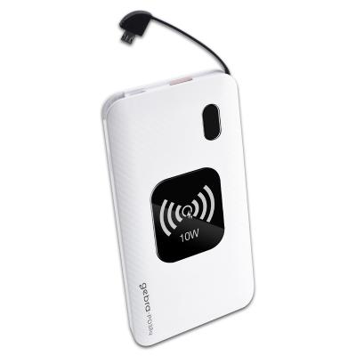 China New Cell Phone Fashion 10000 Mah Wireless Charging Treasure With Plug Use For Cell Phones for sale