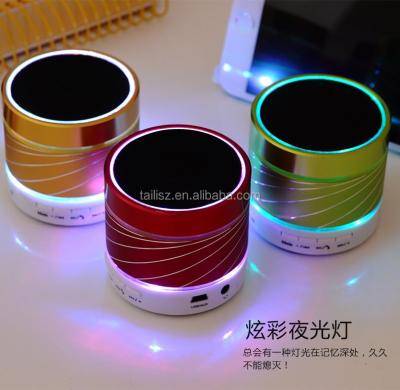 China Mini Colorful LED Mini Wireless Speaker Portable USB Speaker for sale