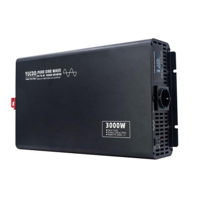 China Aluminum Alloy Yucoo Solar Power 12v 24v 48v DC to AC 110v 220v 3000w Pure Sine Wave Inverter for sale