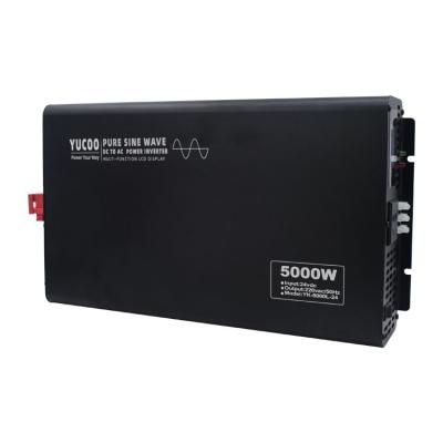 China Aluminum alloy 5000w 12v 24v 48v 60v dc 220v to ac pure sine wave solar power inverter for sale