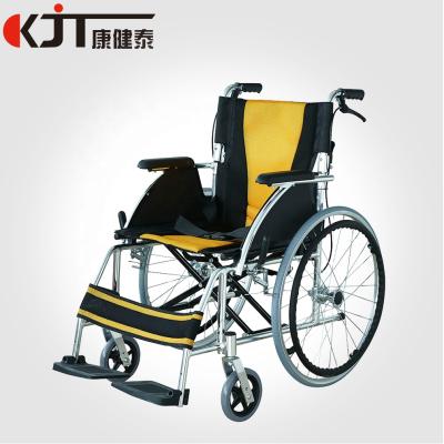 China Foshan lightweight new product aluminum wheelchair folding aluminum wheelchair with soild digit tire aluminum wheelchair for sale