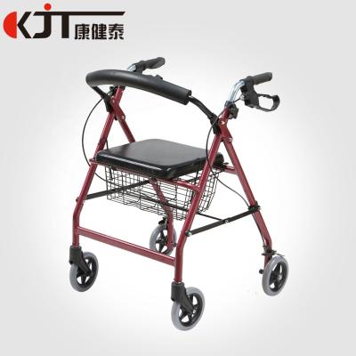 China Economic Foldable Hospital Forearm Walker Rollator With PVC Padded Seat for sale