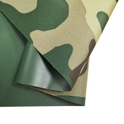 China Anti-Static 600D Polyester Camouflage Printed Oxford Backpack Fabric With PVC Backing for sale