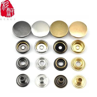 China Viable environmental standards OEKO-TEX 100, high quality, 15mm copper buckle luxury brass snap button for clothes, KERUI bag 201Euro for sale