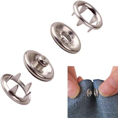 China Factory Supply LEAD FREE 9.5mm/11mm Crotch Copper Snaps Non Sew Hollow Metal Snaps Buttons Fasteners For Clothes Baby Diaper for sale