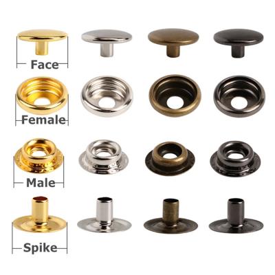 China Metal Viable Snap Buttons Buckle 201 High Quality Copper Luxury Snap Button Snap Buttons For Clothes Jacket Bag for sale