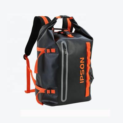 China Custom Waterproof PVC Backpack With Logo Waterproof Travel Backpack Dry Bag Recycling Bag for sale