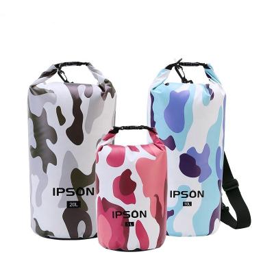 China Water Proof Waterproof IPSON Outdoor Cylinder Office Camouflage Dry Bag Cylinder Bag for sale