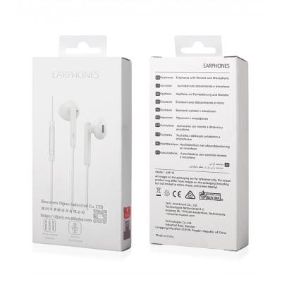 China Perfect Sound Earbuds Half In-Ear Earphone Volume Control With Mic For Smart Mobile Phones For HUAWEI AM115 Headphones for sale