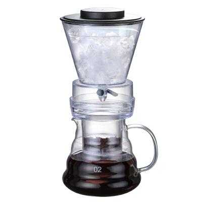 China Viable Iced Ice Drip Coffee Filter Glass Percolators Espresso Kitchen BaristaTools Flow Device Pot Brew Coffee Maker for sale