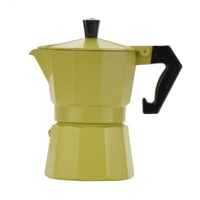 China Viable Kitchen Accessories Coffee Makers Espresso Coffee Maker And Tea Sets V60 Moka Aluminum Colored Pot for sale