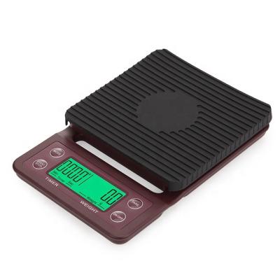 China With Scale Tray Kitchen Accessories Coffee Scale With Small Electronic Timer Scale Weight Scale for sale