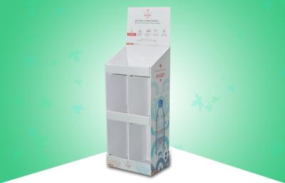 China Soportes de exhibición puros de piso de la cartulina acanalada del agua de la botella con diseño fuerte en venta