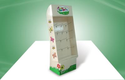 China Supermarket Cardboard Display Stands With Hook / Custom Cardboard Floor Displays for sale