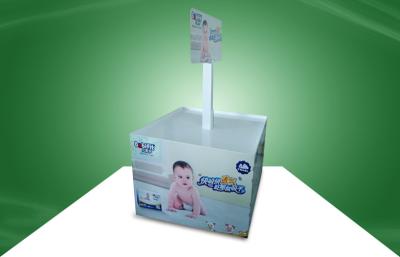 China Big Cardboard Advertising Pallet Display Rack for Napkin Baby Products Promotion for sale