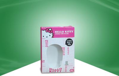 China Caixas de embalagem de papel de cores completas Caixa de cartão com janela para mouse Hello Kitty à venda