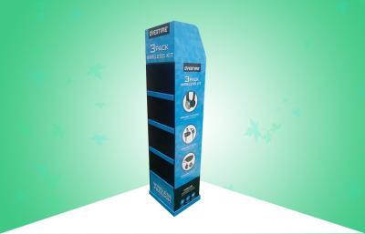 China Strong Cardboard Pop Up Display Stands Custom 4 Shelf For Promoting Earphone for sale