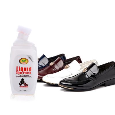 China Leather Shoes Polish 75ML Neutral Color Liquid Shoe Polish for sale