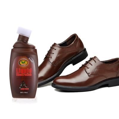 China Smooth Leather Surfaces Brown 75ml Color Liquid Shoe Polish for sale