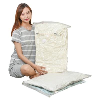 China Bedding Clothes Vacuum Bag Space Saving Transparent Foldable Seal Compressed Bag for sale