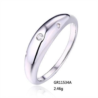 China FASHIONABLE Zircon 925 Sterling Silver Women Chunky Rings by Grace Jewelry Bezel Setting 3A CZ for sale