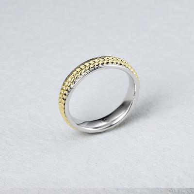 China Grace Jewelry Rope Style Dual TRENDY Plated 925 Sterling Silver Wholesale S925 Gold Ring for sale