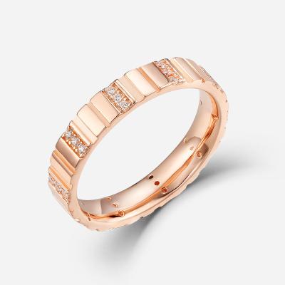 China Grace Jewelry Simple FASHIONABLE Design 925 Sterling Silver Rose Gold Plated Women's Rings for sale