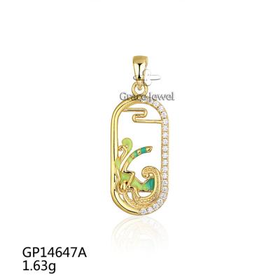 China Grace Jewelry New Arrival Trendy FASHIONABLE 925 Sterling Silver Elegant Hollow Gold Plated Pendants for Necklace for sale