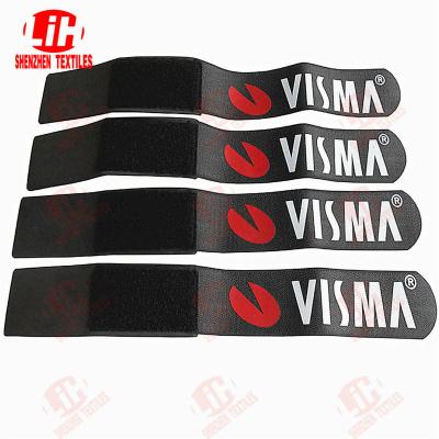 China Customized black hook and loop ski / ski band strap with logo printed any size can be made as your requirement for sale