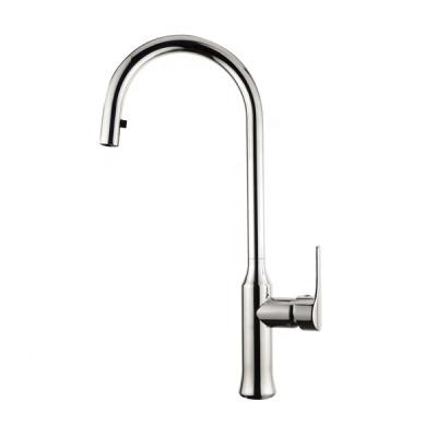 China WG1555157 Chrome Modern Single Handle Pull Down Kitchen Sink Faucet Mixer Tap for sale