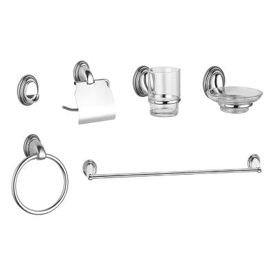 China Contemporary Zinc Economical Bathroom Accessories Set Sanitary Ware Soap Dish Hook Toliet Paper Holder (Z-11400) for sale