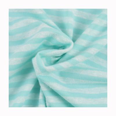 China New Design 2021 Sustainable Plain Knitted Fabric 50%T, 38%C, 12%R Striped Knitted Fabric for sale